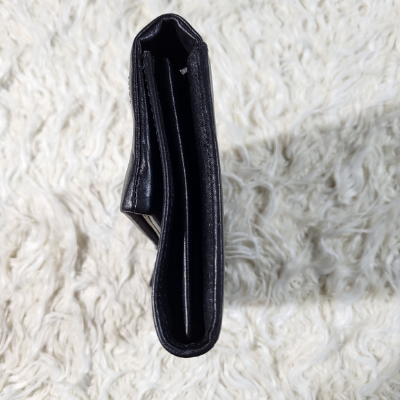 HENRI BENDEL Girls Nightout Embellished Bling Black Leather Chain Clutch - Picture 3 of 15